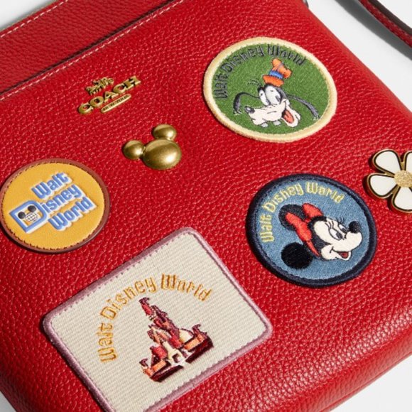 NWT Disney X Coach Set Kitt Messenger Crossbody Purse Wallet Card Patches Mickey - Picture 5 of 14